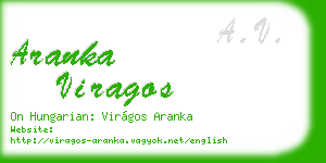 aranka viragos business card